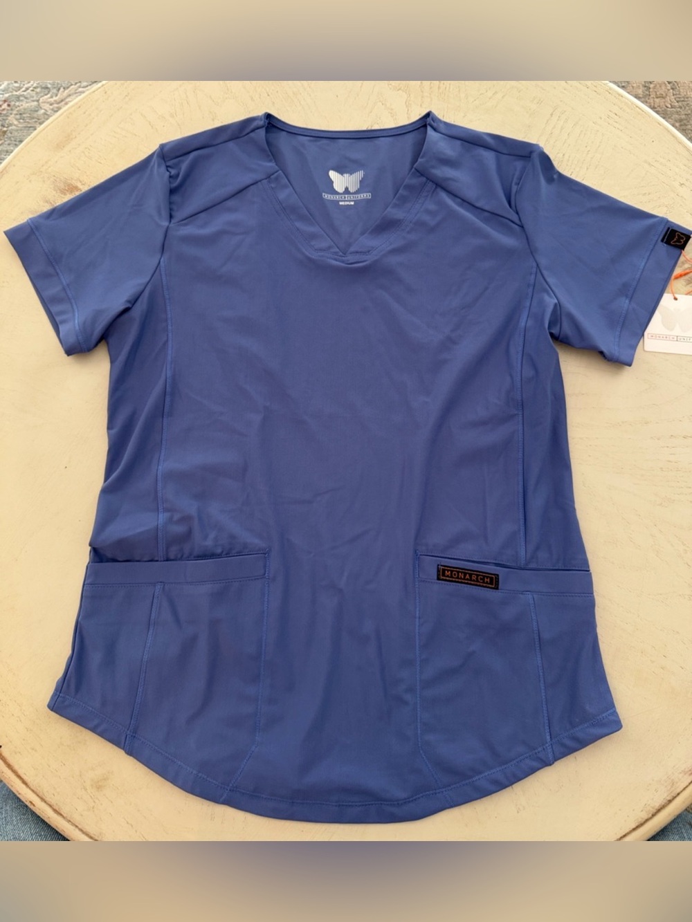Monarch Uniforms women’s blue scrub top new tags sz medium